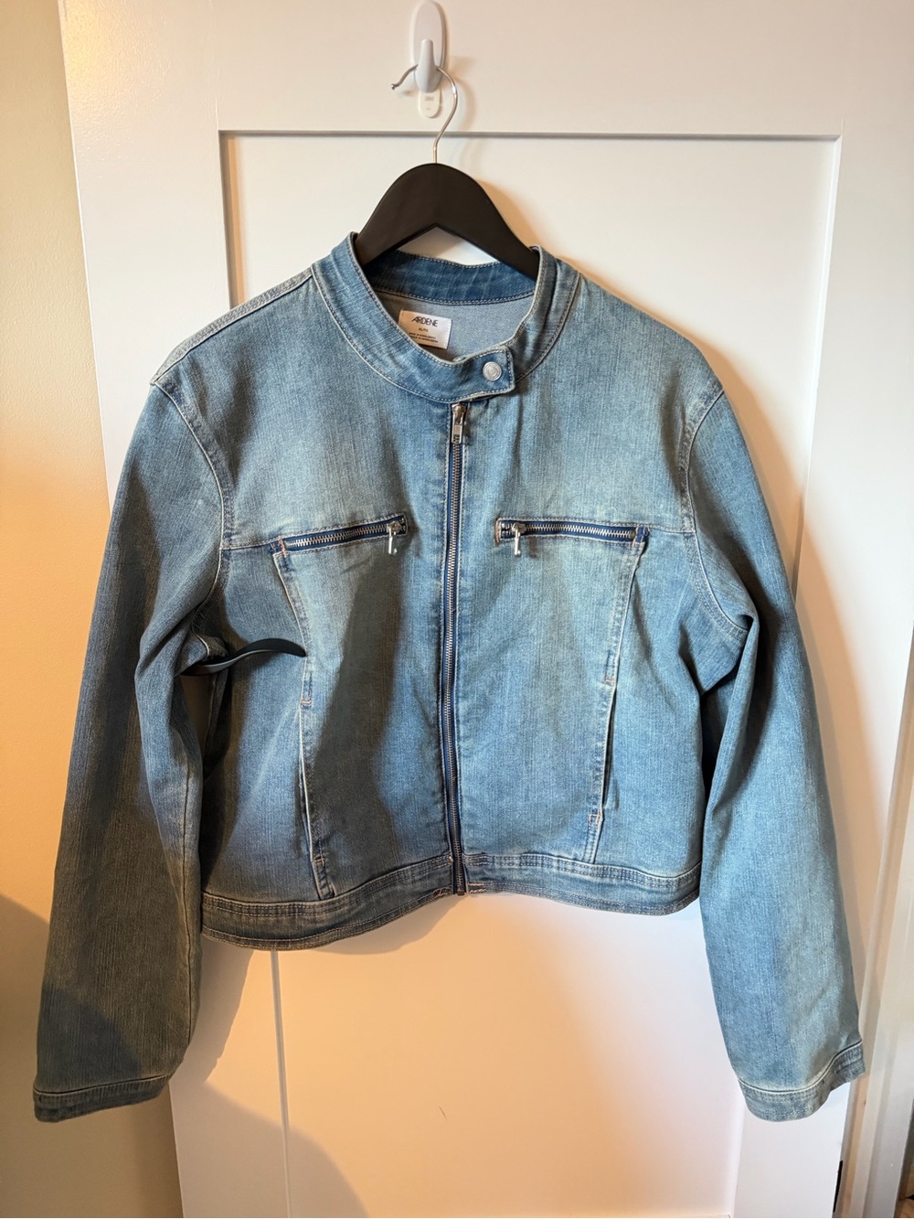 Ardene Light Blue Denim Moto Jacket